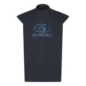 Camiseta sin mangas de surfista «Negro Azul» 767844TPVM31412
