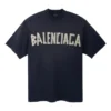 Camiseta Tape Type de corte medio «Black Faded» 739784TOVA91055