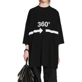 Camiseta tubular 360 oversize «Negro» 720501TNVD51070