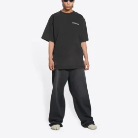 Camiseta Turn Slit «Washed Black» 675016TLVB39034
