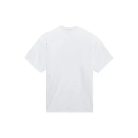 Camiseta unisex blanca de manga corta, corte amplio, tejido liso retro, colección primavera-verano 2021 (SS21) 657059TKV949000