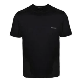 Camiseta unisex básica con logotipo pequeño, cuello redondo y manga corta, negra 556151TYK281000