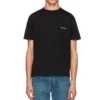 Camiseta unisex básica con logotipo pequeño, cuello redondo y manga corta, negra 556151TYK281000
