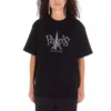 Camiseta unisex con estampado de París, cuello redondo, negra 594599TGV661000