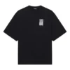 Camiseta unisex de cuello redondo con estampado FW21, negra 661715TKVE51070