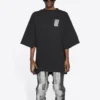 Camiseta unisex de cuello redondo con estampado FW21, negra 661715TKVE51070