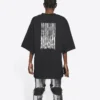 Camiseta unisex de cuello redondo con estampado FW21, negra 661715TKVE51070