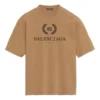 Camiseta unisex de manga corta con estampado BB, color caqui 578139TEV529610