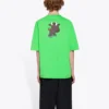 Camiseta unisex de manga corta con estampado de dibujos animados de motivos pequeños, temporada primavera-verano 2021, verde 612966TJVM93302