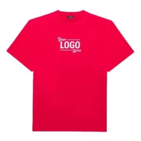 Camiseta unisex de manga corta con estampado de letras de la colección SS21, color rojo, 651795TKV816295 Camiseta unisex de manga corta con estampado de letras de la colección SS21, color rojo, 651795TKV816295