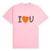 Camiseta unisex de manga corta con estampado de letras de la colección SS21, rosa, 612965TJVL51401