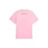 Camiseta unisex de manga corta con estampado de letras de la colección SS21, rosa, 612965TJVL51401
