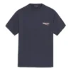 Camiseta unisex de manga corta con estampado de logotipo, azul marino 556150TAV444128