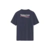 Camiseta unisex de manga corta con estampado de logotipo, azul marino 556150TAV444128