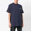 Camiseta unisex de manga corta con estampado de logotipo, azul marino 556150TAV444128