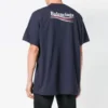 Camiseta unisex de manga corta con estampado de logotipo, azul marino 556150TAV444128