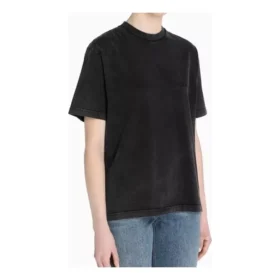 Camiseta unisex de manga corta con estampado del logotipo alfabético, gris, 594599THV851140 Camiseta unisex de manga corta con estampado del logotipo alfabético, gris, 594599THV851140