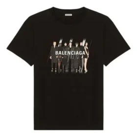 Camiseta unisex de manga corta con estampado del logotipo de la banda en estilo retro, negra 612965TIVA11000 Camiseta unisex de manga corta con estampado del logotipo de la banda en estilo retro, negra 612965TIVA11000