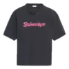 Camiseta unisex de manga corta con estampado del logotipo, negra, 583098TFV598465