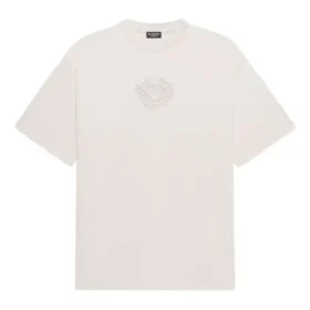 Camiseta unisex de manga corta con logotipo, cuello redondo, gris, 641675TKV712966 Camiseta unisex de manga corta con logotipo, cuello redondo, gris, 641675TKV712966