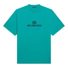 Camiseta unisex de manga corta con logotipo en mosaico, letras BB y efecto desgastado, azul 651795TKVF53660 Camiseta unisex de manga corta con logotipo en mosaico, letras BB y efecto desgastado, azul 651795TKVF53660