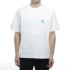 Camiseta unisex de manga corta con logotipo, respetuosa con el medio ambiente, blanca 594579THV639000
