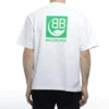 Camiseta unisex de manga corta con logotipo, respetuosa con el medio ambiente, blanca 594579THV639000