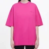 Camiseta unisex de manga corta con logotipo retro, rosa 556104TBV435630