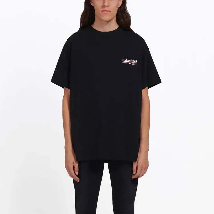 Camiseta unisex de manga corta con logotipo y corte holgado, negra 556150TAV441000