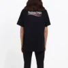 Camiseta unisex de manga corta con logotipo y corte holgado, negra 556150TAV441000