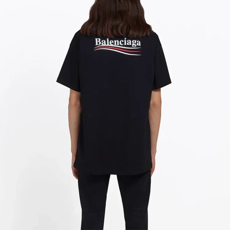 Camiseta unisex de manga corta con logotipo y corte holgado, negra 556150TAV441000