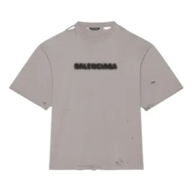 Camiseta unisex de manga corta, cuello redondo con estampado de letras en color liso, gris 661715TKVD58174 Camiseta unisex de manga corta, cuello redondo con estampado de letras en color liso, gris 661715TKVD58174