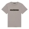 Camiseta unisex de manga corta, estilo clásico retro con logotipo difuminado y aberturas, gris 661705TKVD58174