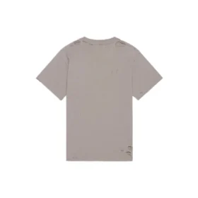 Camiseta unisex de manga corta, estilo clásico retro con logotipo difuminado y aberturas, gris 661705TKVD58174 Camiseta unisex de manga corta, estilo clásico retro con logotipo difuminado y aberturas, gris 661705TKVD58174
