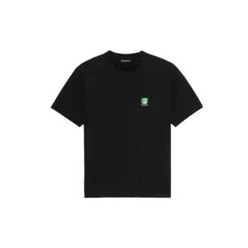 Camiseta unisex de manga corta para hombre con estampado del logotipo de Balenciaga, color negro, 594579THV631000 Camiseta unisex de manga corta para hombre con estampado del logotipo de Balenciaga, color negro, 594579THV631000