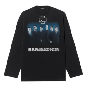 Camiseta unisex de manga larga con estampado de la banda alemana Rammstein, negro 651796TLV511000 Camiseta unisex de manga larga con estampado de la banda alemana Rammstein, negro 651796TLV511000