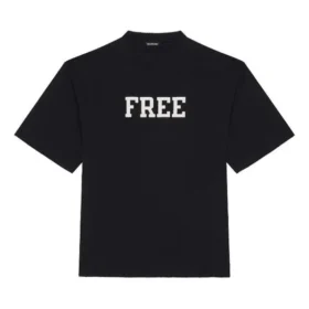 Camiseta unisex Otoño-Invierno 21 con impresión de letras a elegir, negra 661715TKVD31070 Camiseta unisex Otoño-Invierno 21 con impresión de letras a elegir, negra 661715TKVD31070