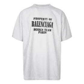 Camiseta vintage de Property, corte grande, «Blanco/Negro» 641675TMVH89012