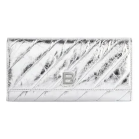 Cartera Crush con cadena, acolchada metalizada «Silver» 781723210IW8110