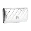 Cartera Crush con cadena, acolchada metalizada «Silver» 781723210IW8110