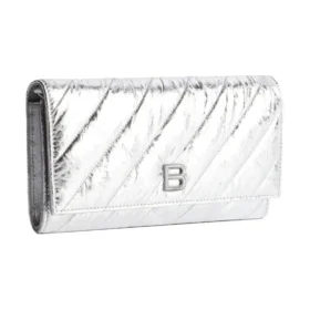 Cartera Crush con cadena, acolchada metalizada «Silver» 781723210IW8110