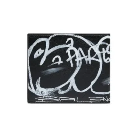 Cartera cuadrada plegable con diseño de graffiti «Negro-Blanco» 594549210LH1090