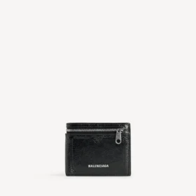 Cartera cuadrada plegada para hombre «Superbusy» en negro