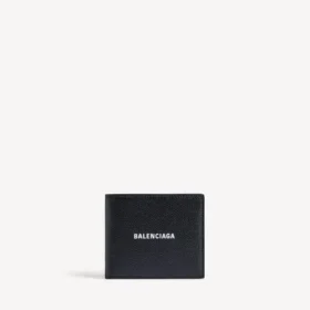 Cartera de hombre con pliegue cuadrado en negro/blanco