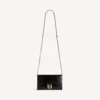 Cartera de mujer con forma de Hourglass y cadena, en color negro
