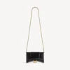 Cartera de mujer con forma de Hourglass y cadena, en color negro