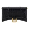 Cartera Hourglass con cadena y relieve de cocodrilo «Negro» 6560501LRGM1000