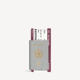 Cartera larga para hombre con espacio para el pasaporte y 1 billete, en color gris de Balenciaga