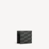 Cartera plegable cuadrada para hombre de lona recubierta con BB Monogram en negro/gris