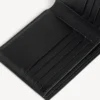Cartera plegable cuadrada para hombre de lona recubierta con BB Monogram en negro/gris